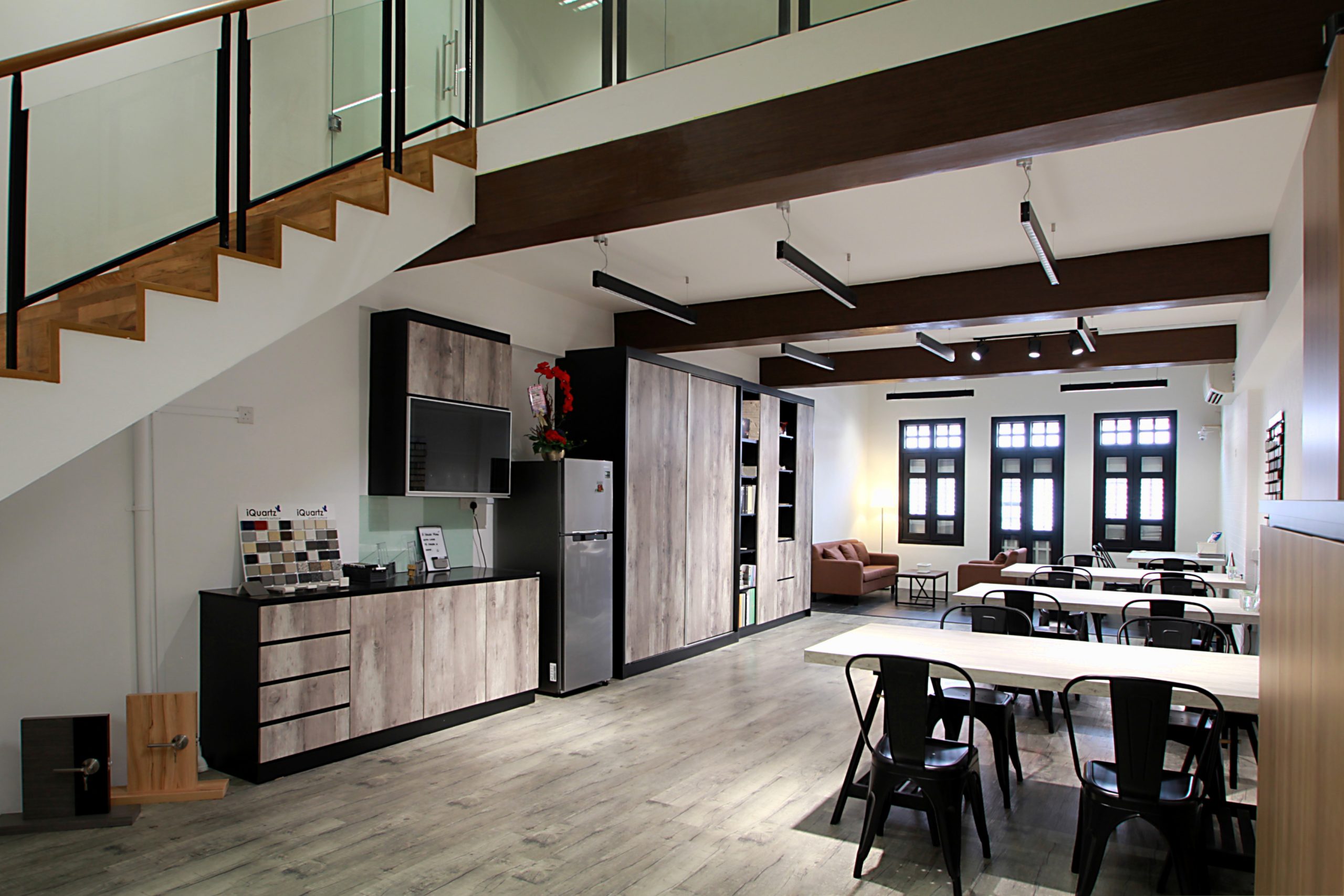 An old heritage building complimented by a touch of retro and classic wood designs.